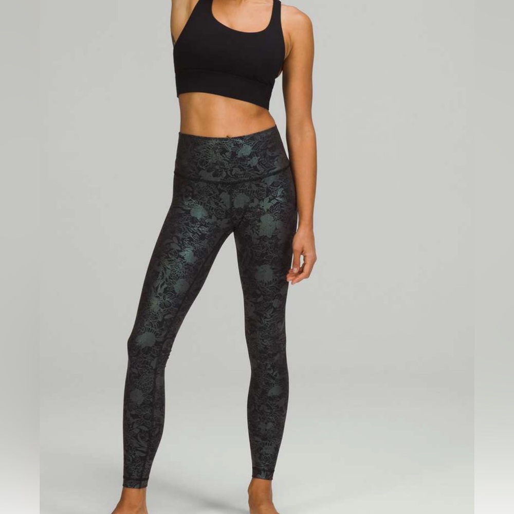 Lululemon Wunder Under High-Rise Full On Luxtreme Shine Floral Leggings